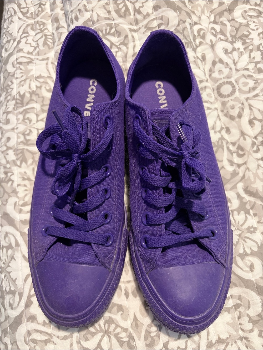 Converse Women's Purple Canvas Low-Top Sneakers